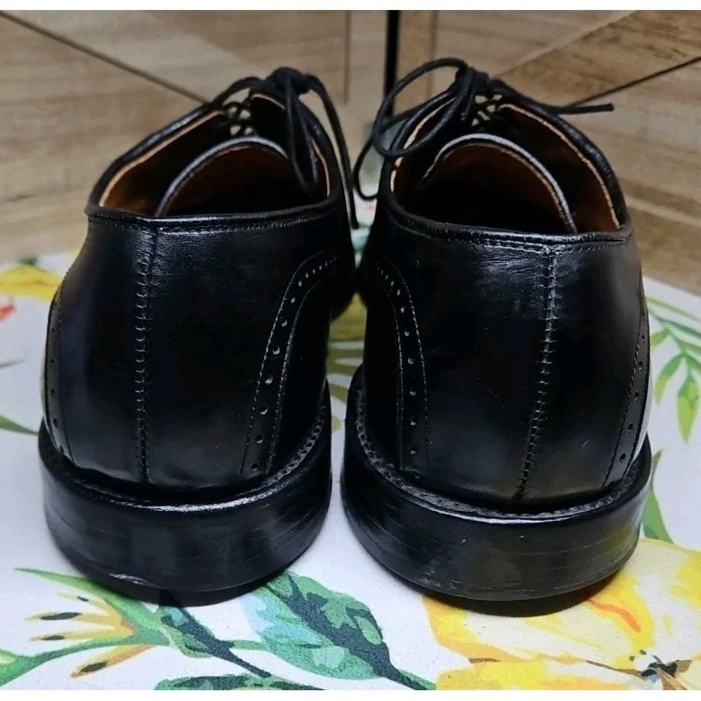 Allen Edmonds 10.5 Kingsley Black‎ Leather Oxford Lace Up Loafer Career #448